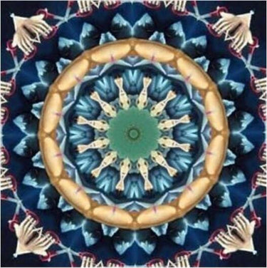 Mandala Blue And Green Diamond Painting Kit - DIY